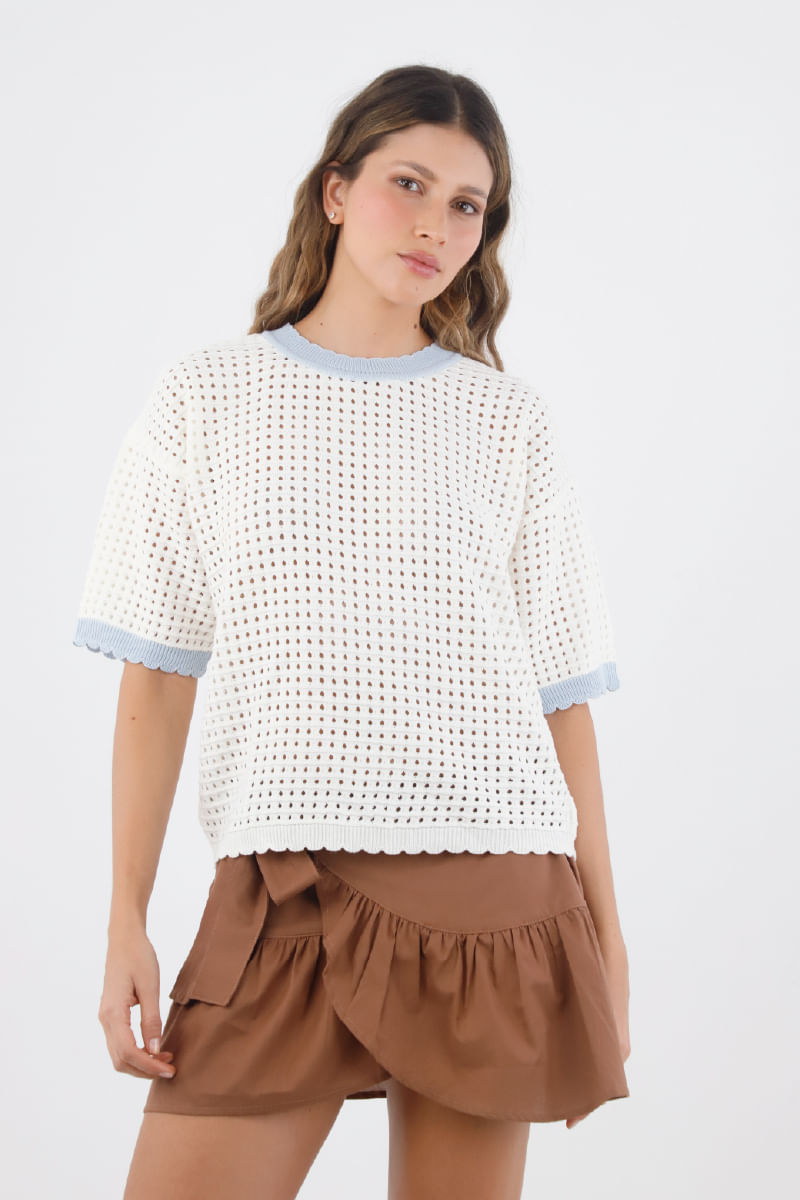 Camisa Nina Marfil Azul